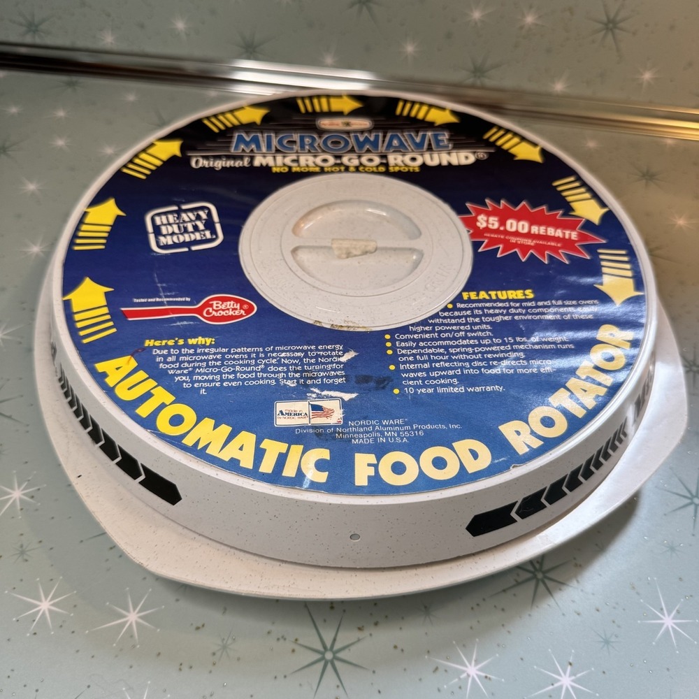 Original Vintage NordicWare Micro-Go-Round 9.5" Microwave Turntable Tested Works